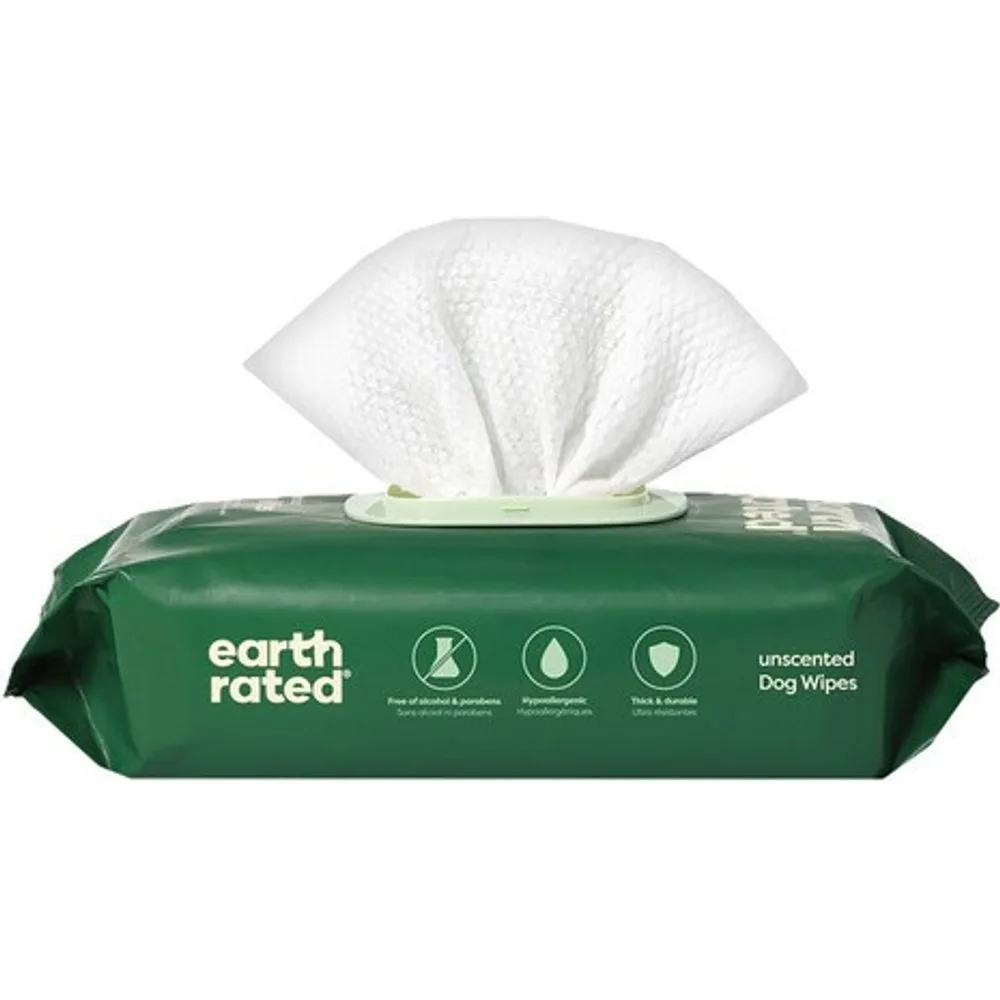 Toallitas para perros sin perfume 100 uds - Earth Rated - FashionsVida