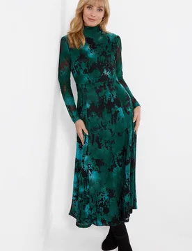 Women's Petite Lola Long Sleeve Maxi Dress in Turquoise Size: 16 - Turquoise - Size: 16 - Joe browns - FashionsVida