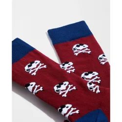 Calcetines de Snoopy altos de algodón orgánico color azul