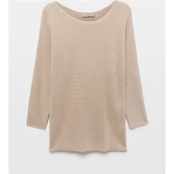 Jersey de mujer con cuello barco y manga japonesa