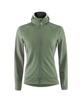 Löffler Chaqueta polar de esquí de fondo Tech-Merino con capucha para mujer oliva 38