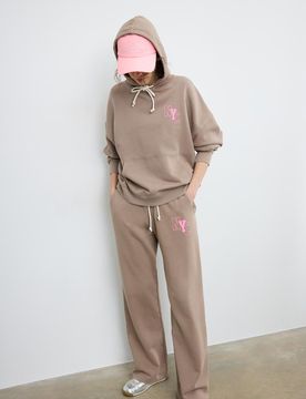 Hoodie mit gewaschenem Effekt Beige XL