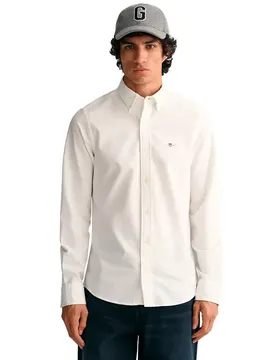 Camicia A Maniche Lunghe Slim Oxford White 2XL