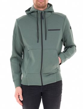 Felpa con cappuccio VERDE MILITARE XL