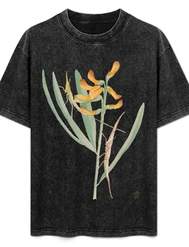 Insects on Orange-Flowered Plant T-Shirt Plus Size Everyday Tee Shirt - Aliexpress - FashionsVida