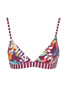 Top bikini a triangolo da donna rosso scuro 40 A/B - Venice Beach - FashionsVida