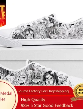 Cartoon A-Ahegaos Low Top Sneakers Mens Womens Teenager Canvas High Quality Sneaker Casual Custom Made Shoes Customize DIY Shoe - Aliexpress - FashionsVida