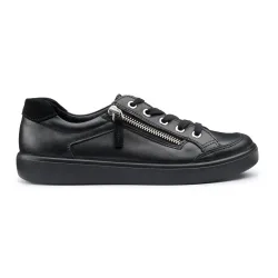 Women's Extra Wide 'Chase II' Deck Shoes in Black Size: 7.5 - Black - Size: 7.5