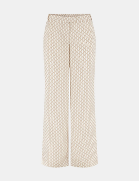 Pantalone con logo donna beige