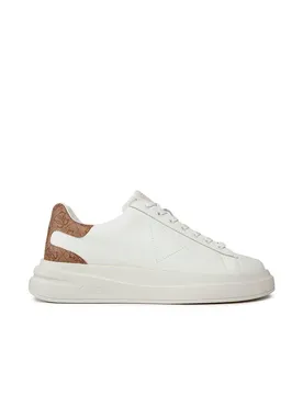Baskets Elba Leather White / Beige / Brown EU 45