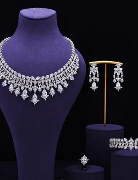 HIBRIDE New Elegant and Personalized Pink Necklace Earrings Bracelet Women's Dress Decorative Jewelry Wedding Ball Gift S-1063 - Aliexpress - FashionsVida