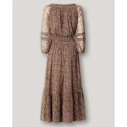 Vestido largo de mujer estampado fantasía