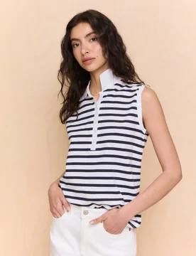 Polo sin mangas estampado de mujer - Easy Wear - FashionsVida