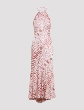 Women's Viscose Midi Dress with Stretch Elastane
