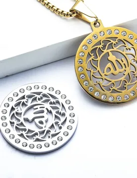 Trendy Love Round Symbol Diamond Hollow Round Stainless Steel Pendant Men's Necklace Chains - Aliexpress - FashionsVida