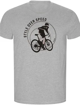 Maglietta A Maniche Corte Style Over Speed Eco Heather Grey - Kruskis - FashionsVida