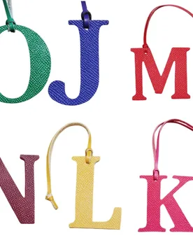 DIY Alphabet I J K L M N O Genuine Leather Initial Capital English Letter Keychain Backpack Pendant Ladies Women Bag Charm - Aliexpress - FashionsVida