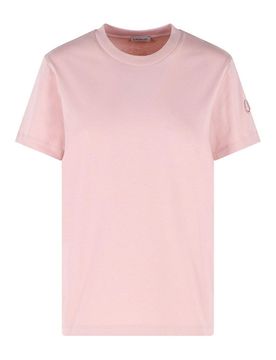 Moncler Maglietta in cotone rosa