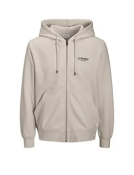 Felpa con zip crema M - Jack & jones - FashionsVida