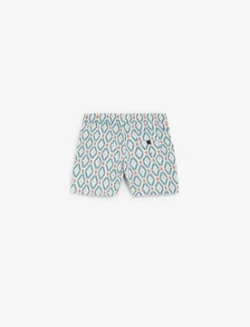 Bañador bermuda de hombre con estampado geométrico y bolsillo trasero - Scalpers - FashionsVida