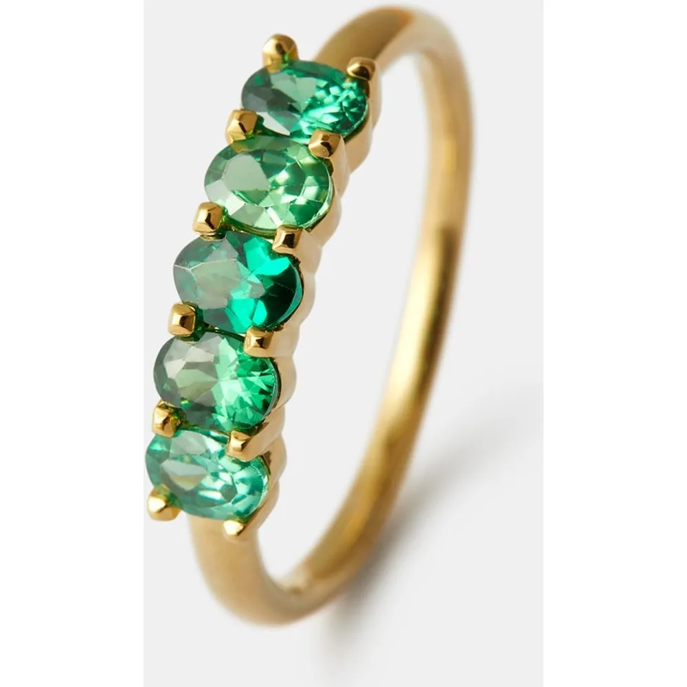 Anillo de oro con tsavorita - El Corte Inglés - FashionsVida