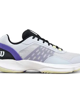Hurakn Pro V2 Padel Shoes Gray Dawn / Black / Tender Yellow UK 10 - Wilson - FashionsVida