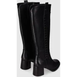 Botas básicas de mujer con tacón bloque y ojales decorativos