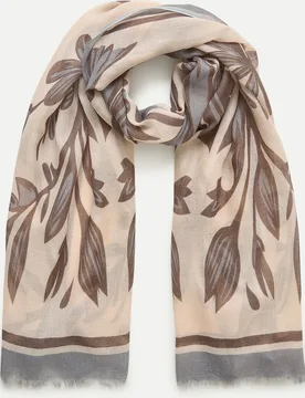 Echarpe estampado con flores grandes - Latouche - FashionsVida