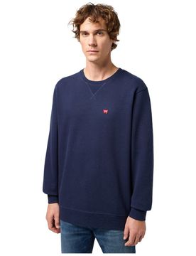 Felpa blu logo piccolo 112350534