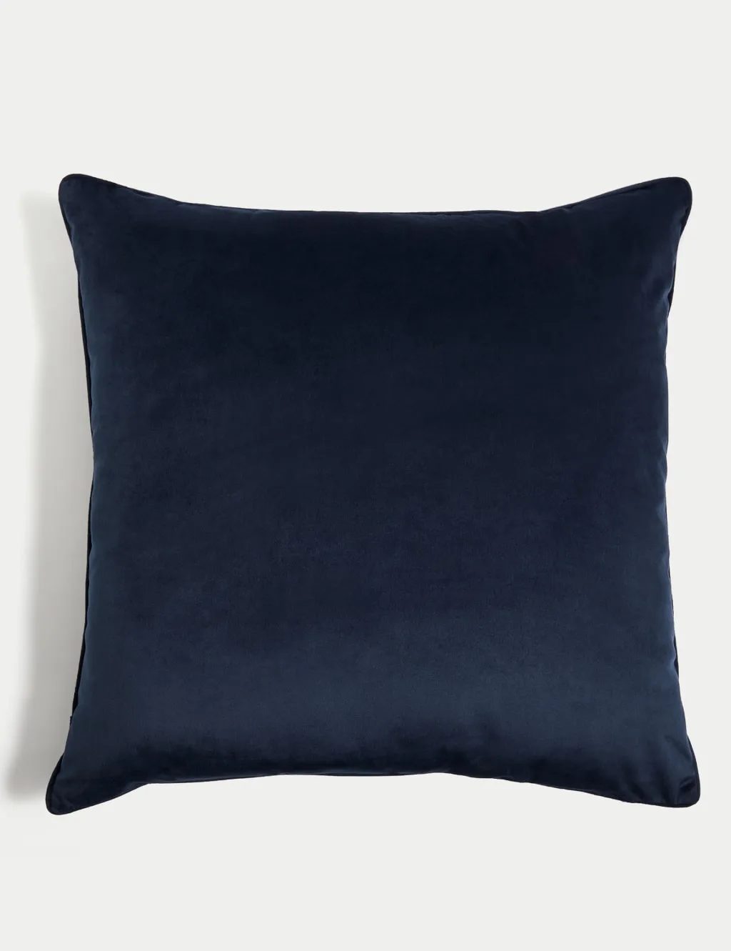 M&S Velvet Piped Large Cushion Navy - M&S - FashionsVida