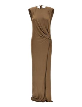 Vestito Drappeggiato A Maniche Corte