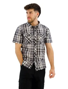 Camicia A Maniche Corte Roadstar Black / Anthracite L
