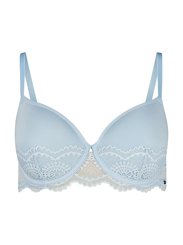 Reggiseno foderato con ferretto MICRORNAMENTS angel falls azzurro 75B - Skiny - FashionsVida