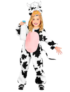 Kuhkostüm für Kinder Overall schwarz-weiß - Widmann - FashionsVida