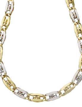Collana Uomo Oro Giallo Bianco GL101881