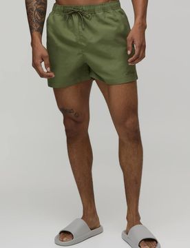 Herren Kurze BM Autograph Badeshorts Khaki Größe XL