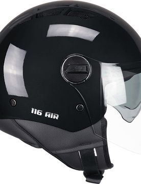 Casco Moto Jet 116A AIR MONO Nero taglia XL