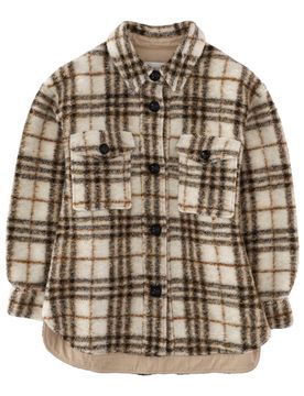 Checked Pocketed Shirt Jacket