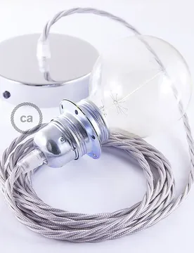Cables Lampe Suspendue Pendel Pour Abat-jour Tm02 50 Cm Silver / Chrome Plated One Size