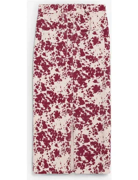 Falda midi vaquera con estampado animal print - Scalpers - FashionsVida
