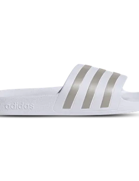 Adilette Damen Flip-Flops und Sandalen - Weiß - Größe 39 1/3 - Netz/Synthetik White 39 1/3 - Adidas - FashionsVida