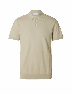 Selected Polo SLHBERG beige XXL - Selected - FashionsVida