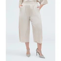 Pantalones de mujer balloon en raso stretch versátiles y fáciles de combinar