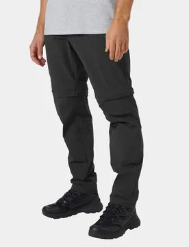 Men's Brono Softshell ZIP OFF Trousers Grey XL - Ebony Grey - Male - Helly Hansen - FashionsVida