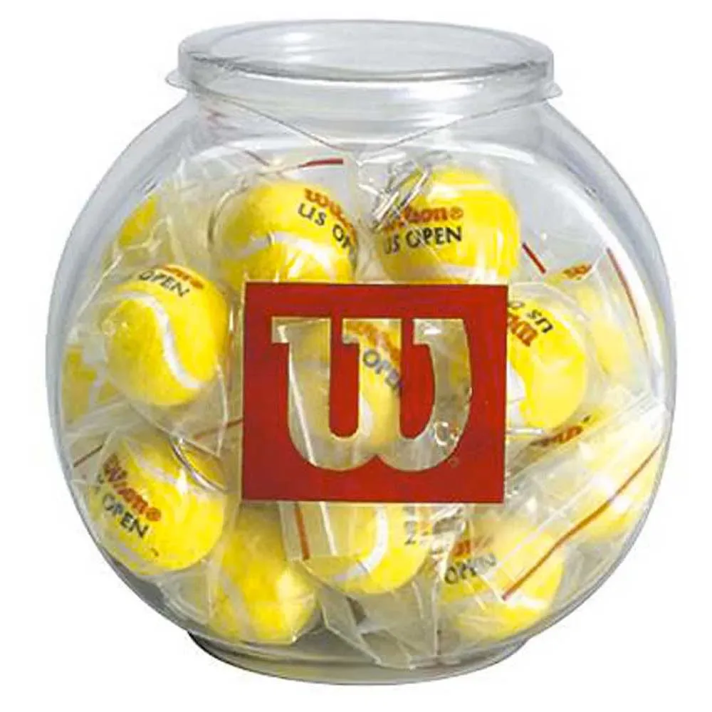 Us Open Mini Ball Key Chain 24 Units Yellow One Size - Wilson - FashionsVida