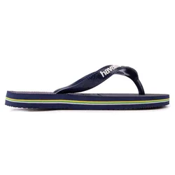Childrens Unisex Brasil Logo Kids Sandals - Blue Pvc - Size Uk 13 Kids