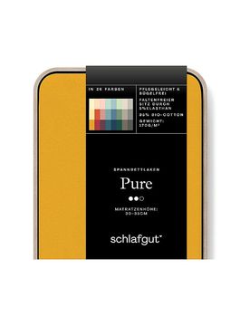 Jersey Spannleintuch PURE 140x200cm Yellow Deep L gelb baby