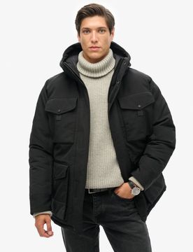 Superdry Herren Everest Tactical Parka Schwarz - Größe: Xxl