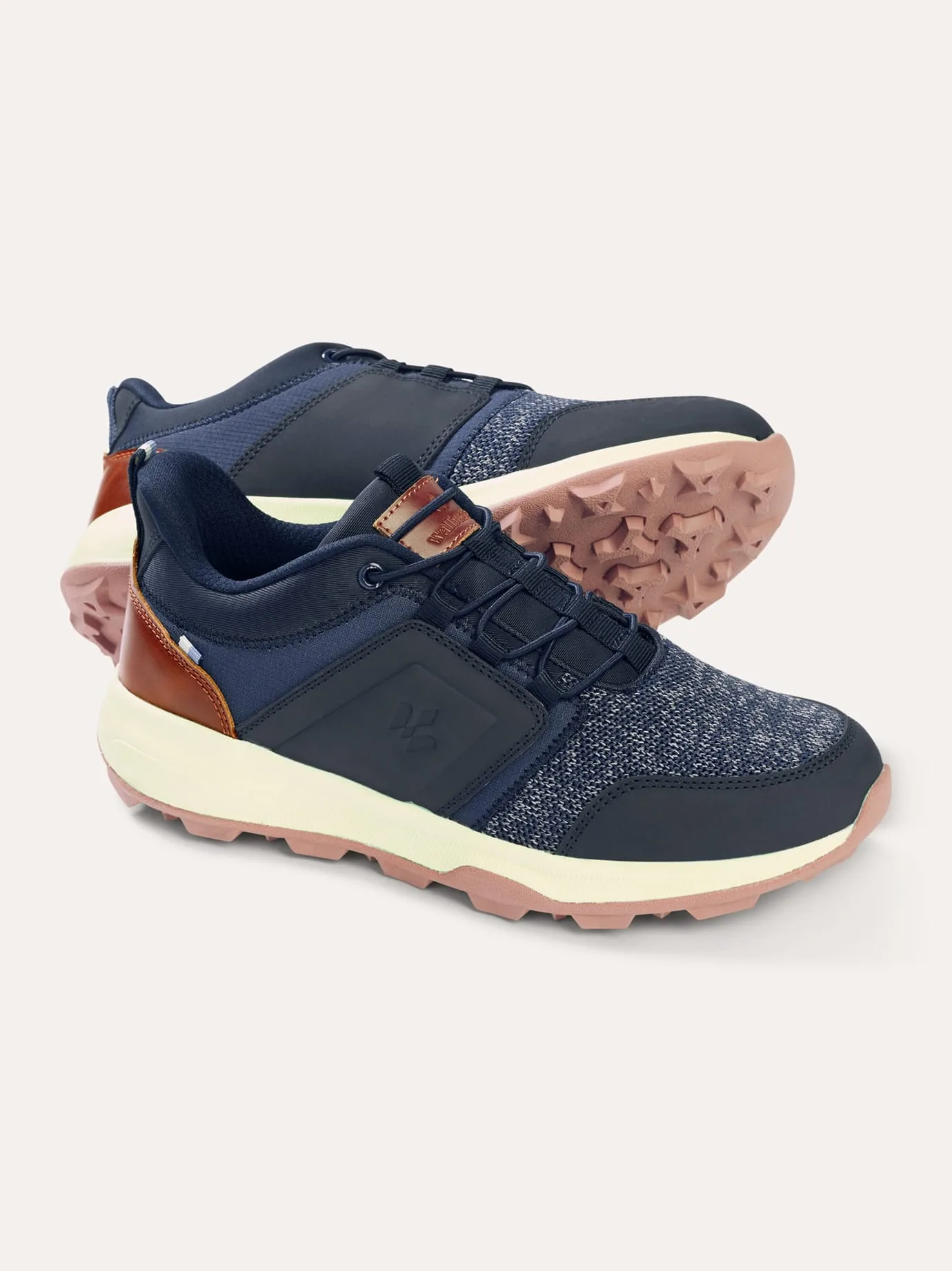 Materialmix Sneaker Mühelos, , Farbe Blau, 41, Herren - Walbusch - FashionsVida