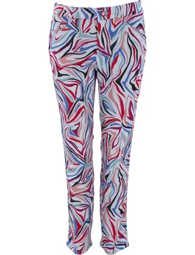 Hose Jana-CR Fancy Summer, weiss/bunt 36 - Alberto - FashionsVida